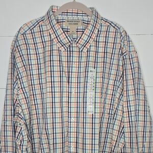 NWT Duluth Trading Wrinklefighter Relaxed Fit Button Down Shirt 3XL